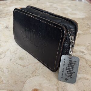 Rare 1980s RUGBY Utility Leather Case Made in Canada